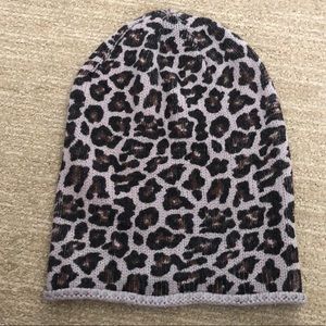 Leopard print beanie